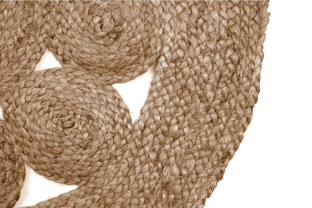 Covor decorativ din iută rotund, Ø 80 cm