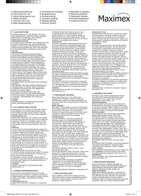 Spray de etanșare pentru toate suprafețele, impermeabil - 400 ml