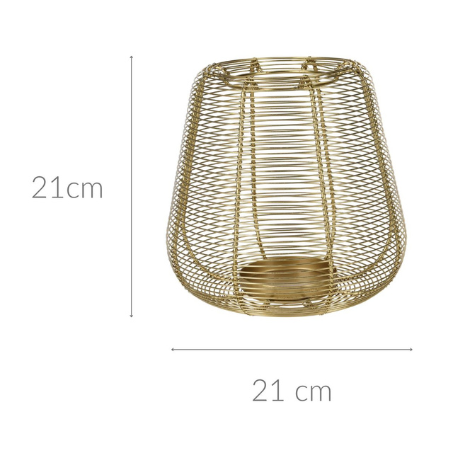 Suport lumanare, auriu, metal