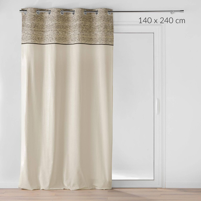 Perdea Jacquard din materiale combinate, CAMALIA, 140 x 240 cm