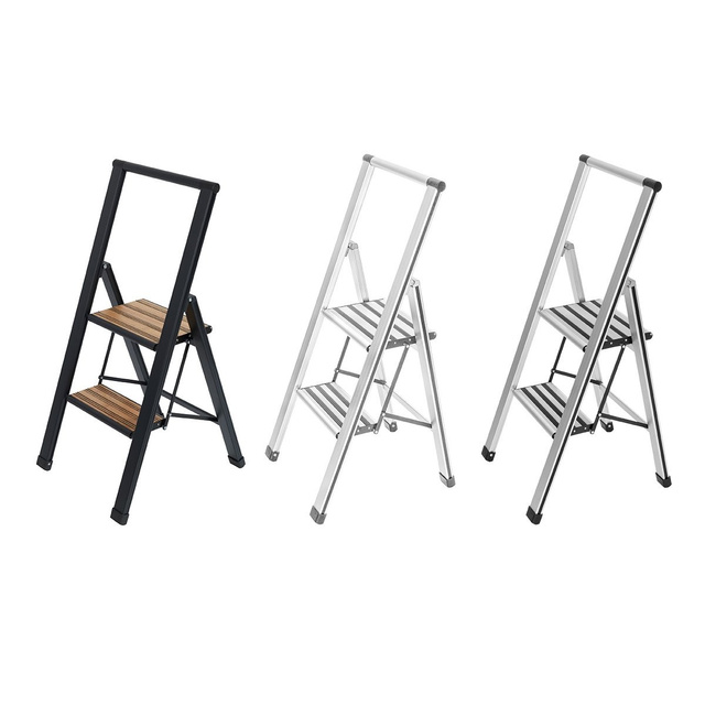 Scară din aluminiu, cu 2 trepte, WENKO, albă