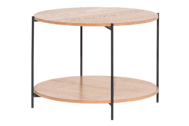 Masuta de cafea cu doua niveluri din MDF, Ø 55 cm