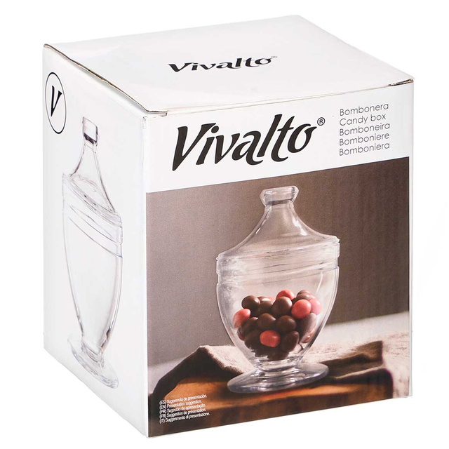 Bombonieră din sticlă pentru dulciuri VIVO, 950 ml