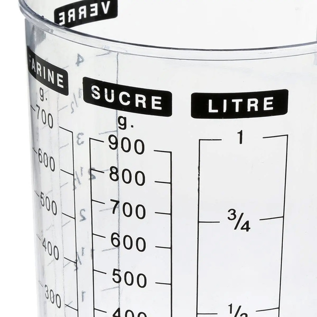 Pahar gradat pentru ingrediente, 2 compartimente, Plastic