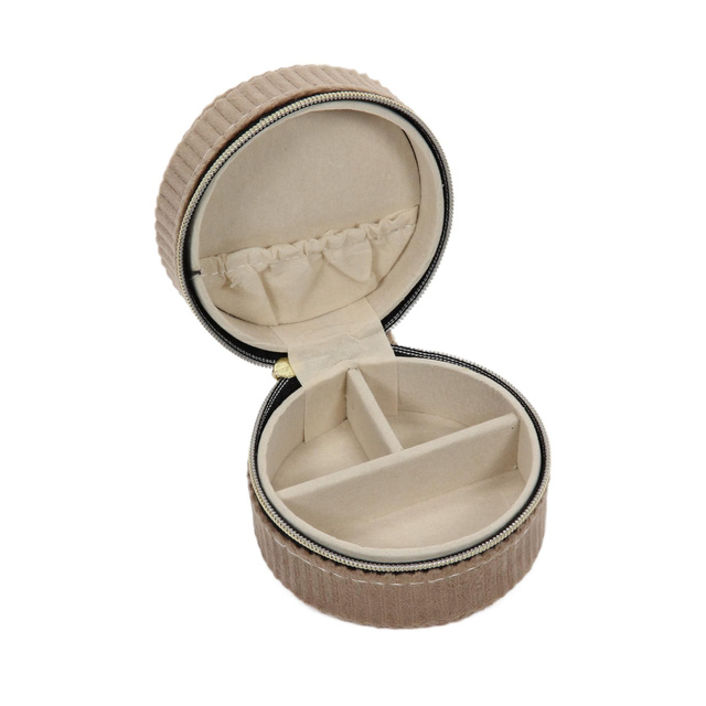 Cutie mică pentru bijuterii, catifea, Ø 8 cm