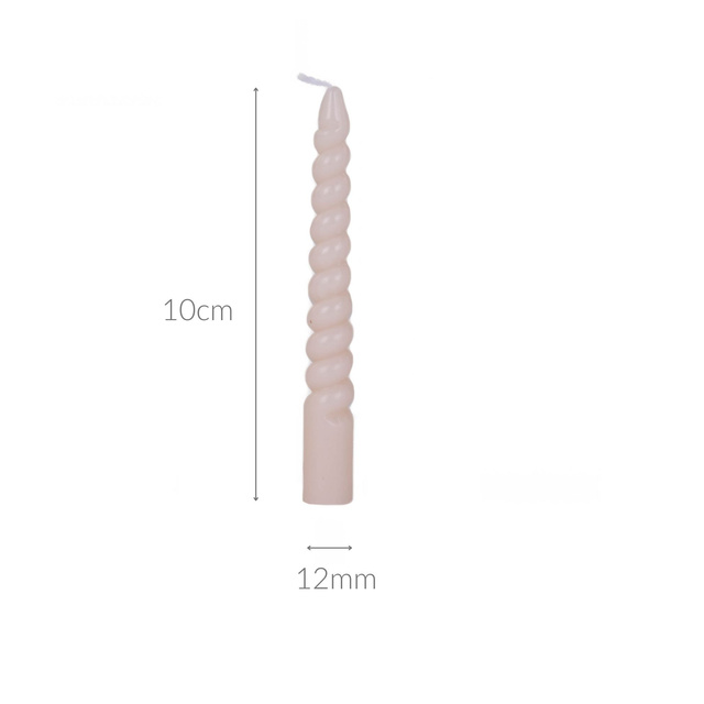 Lumânări spirale de masă din parafină, 10 cm