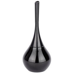Recipient pentru perie FLAKON BLACK + perie WC, WENKO, negru