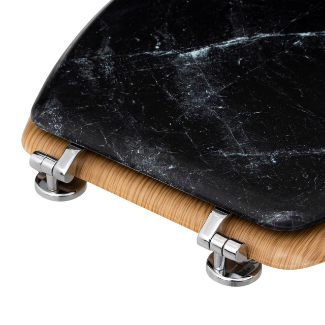 Capac pentru toaleta Lea, model marmura, distantiere standard