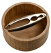 Bol din bambus de culoare inchisa cu spargator de nuci, Ø 16,6 cm