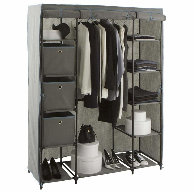 Dulap textil, 11 rafturi + 3 containere interioare