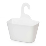 Coș alb pentru duș, 14,5 x 28 x 31,5 cm