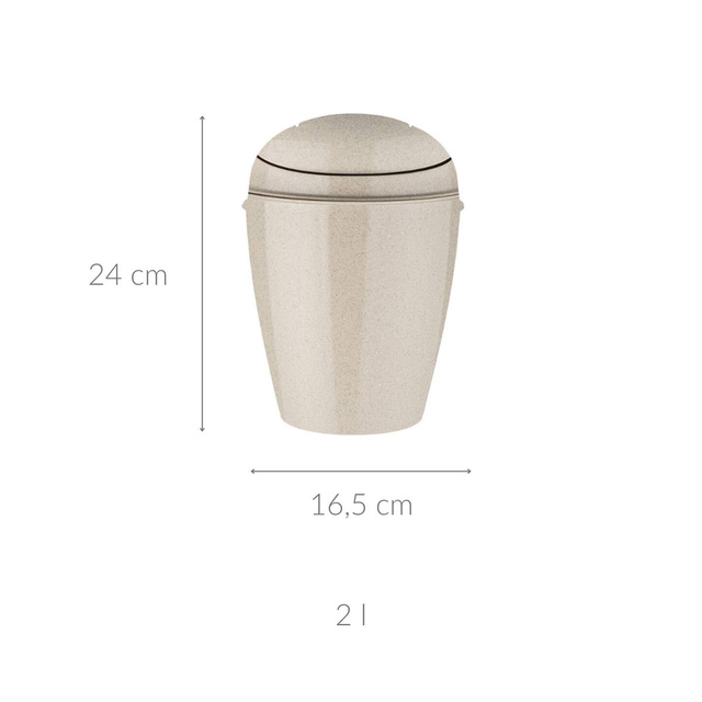 Cos de gunoi DEL XS, 2 L, KOZIOL