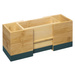 Organizator de tacâmuri, dimensiune reglabilă, bambus, verde, 18 x 10 x 12 cm