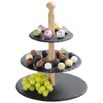 Platou cu 3 niveluri, ardezie, Kesper