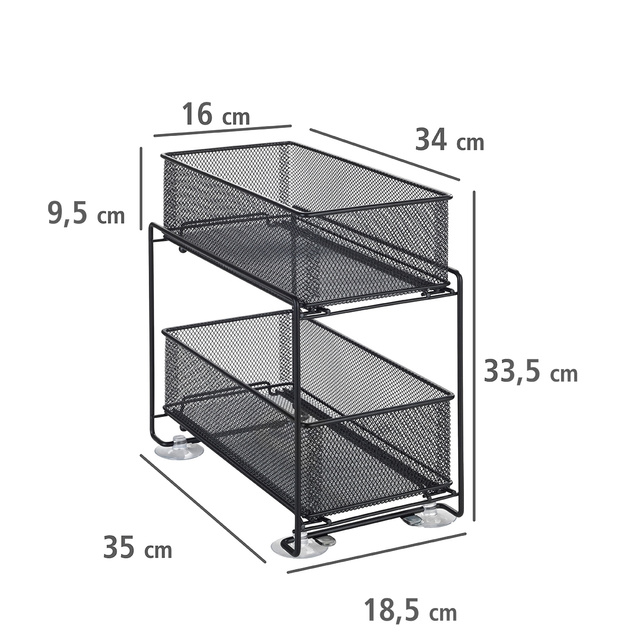 Cos pentru alimente GIOMA, 2 niveluri, WENKO