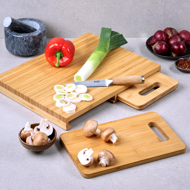 Set de 3 tocătoare din bambus