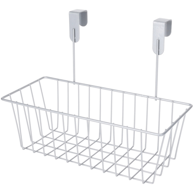Organizer metalic suspendat pe ușa dulapului de bucătărie, gri, 28 x 15 x 21 cm