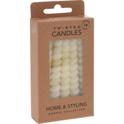 Lumânări de masă spiralate din parafină, 10 cm