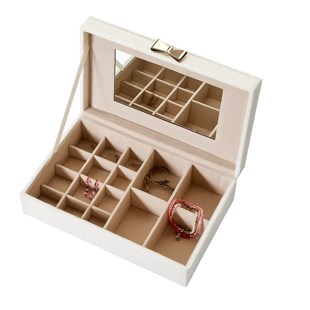 Cutie pentru bijuterii cu fundiță, 25 x 7,5 x 15,5 cm