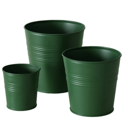 Ghivece de gradina zincate Lingo, exterioare, 3 bucati