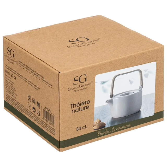 Ceainic NATURAL, 800 ml, roz deschis