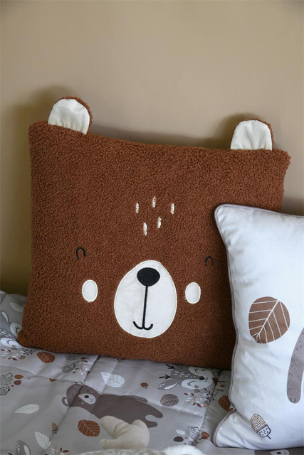 Perna pentru copii cu urechi ursuleț GABIN, 40 x 40 cm