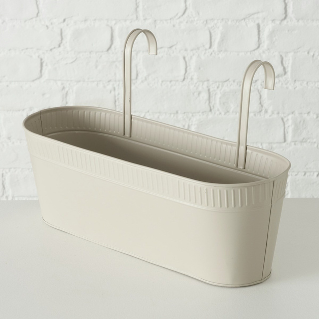 Ghiveci metalic Tamina, 43 x 19 cm, bej