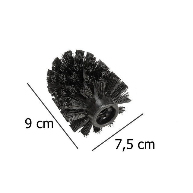 Rezerva perie WC, Negru, 7.5 cm, , Wenko