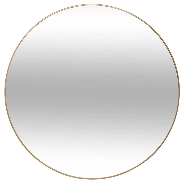 Oglindă rotundă aurie ALICE, Ø 76 cm
