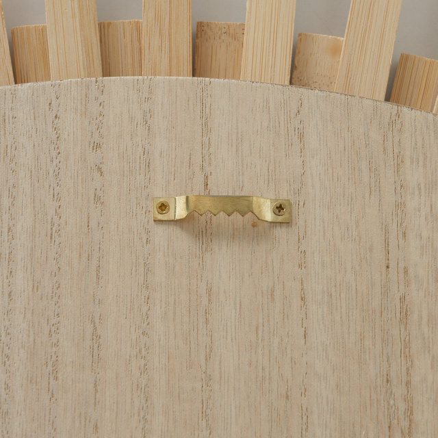 Oglindă in forma de soare Akira în cadru din bambus, 75 cm