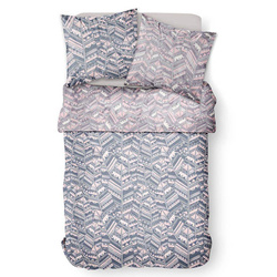 Lenjerie de pat din bumbac Geometry, reversibila, 220 x 240 cm