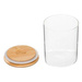 Set 3 recipiente din sticla cu capac si baza din bambus, 3 x 470 ml