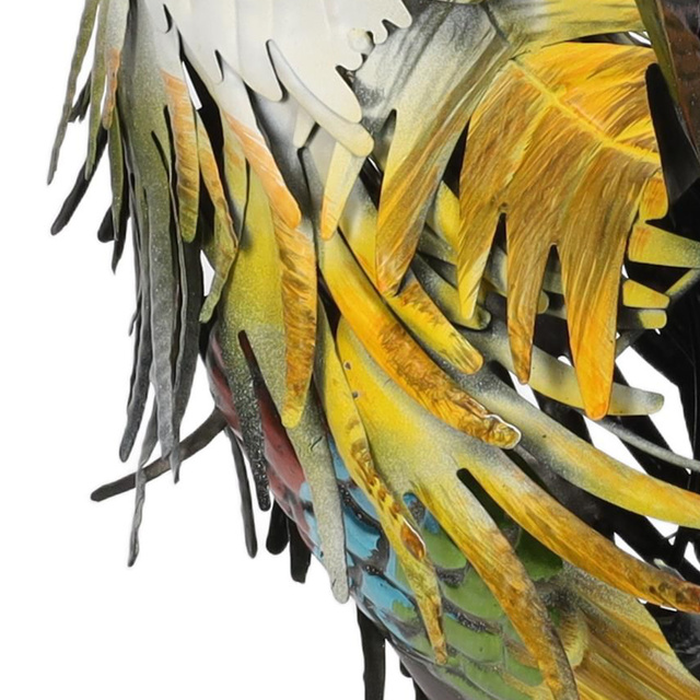 Figurină de grădină metalică a unui cocoș, 40 cm