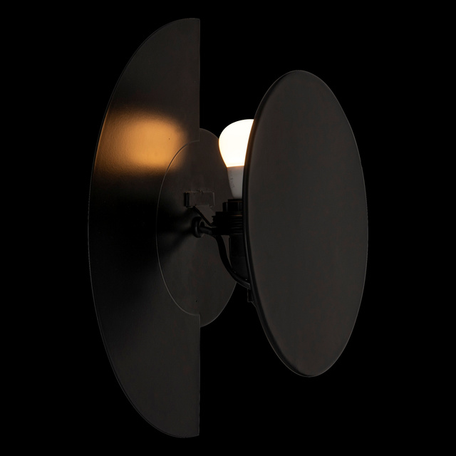 Aplica de perete neagră loft MYSTI, înălțime 30,5 cm