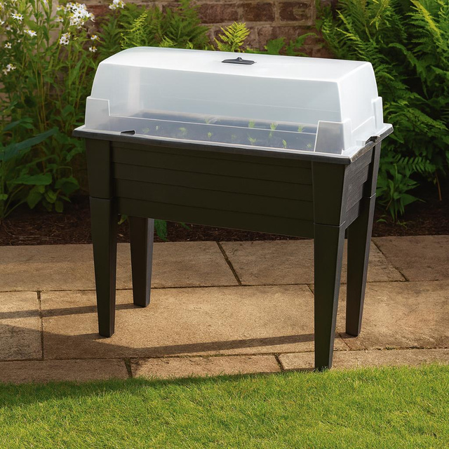 Mese de grădină pentru cultivare BOTANIC, mini-seră cu husă de protecție, 78 cm