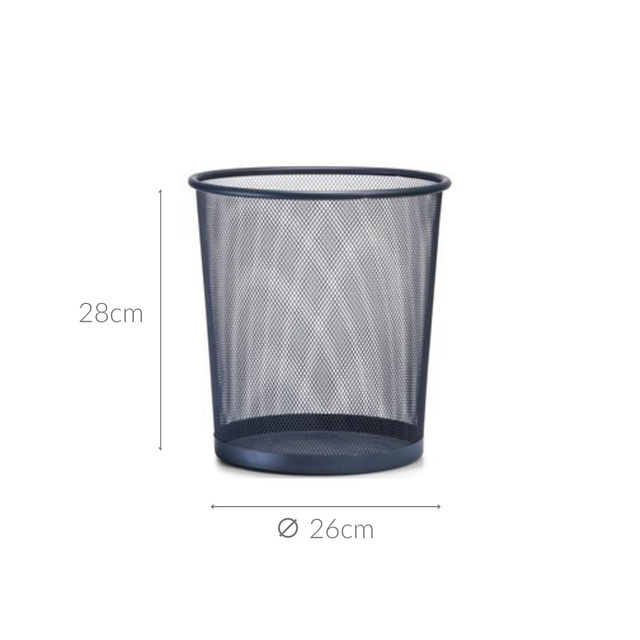 Coș de hârtie din plasă de oțel, ZELLER, negru
