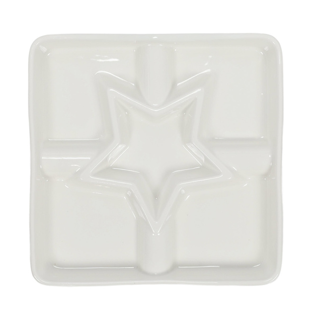 Platou pentru aperitive cu compartimente, 22 x 22 cm