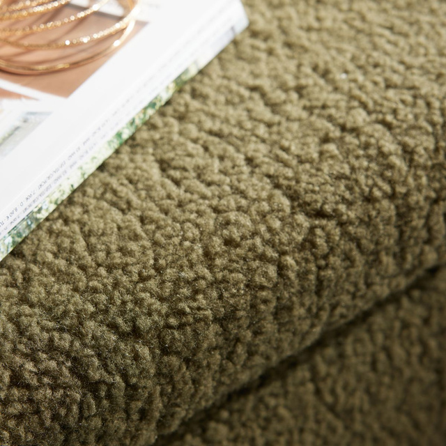 Bancă pliabilă din material buclé, 76 x 38 cm, MATCHA