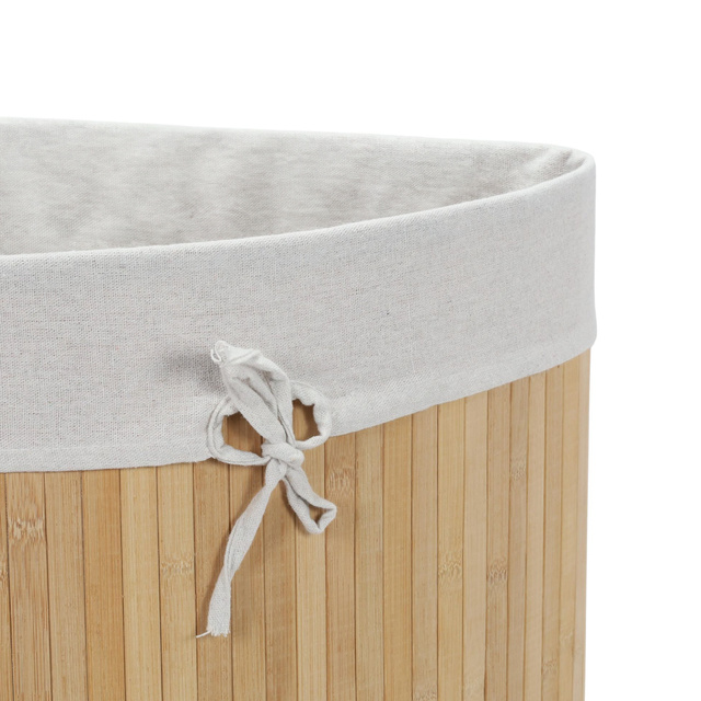 Coș de rufe colțar ARCO, bambus, 60 l, natural