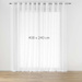 Perdea largă cu inele, cu efect de in, HALTONA, 400 x 240 cm