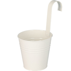 Husa din zinc pentru ghiveci cu carlig, 13 x 13,5 cm