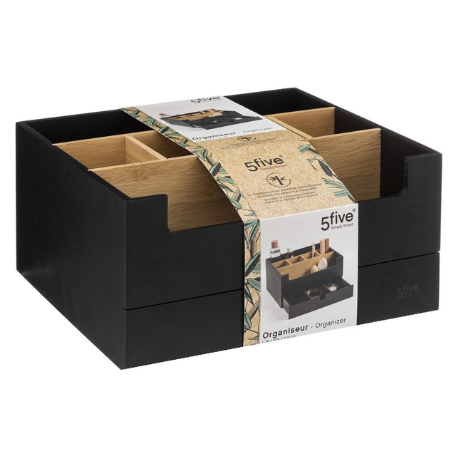 Organizator din bambus pentru cosmetice, 1 sertar