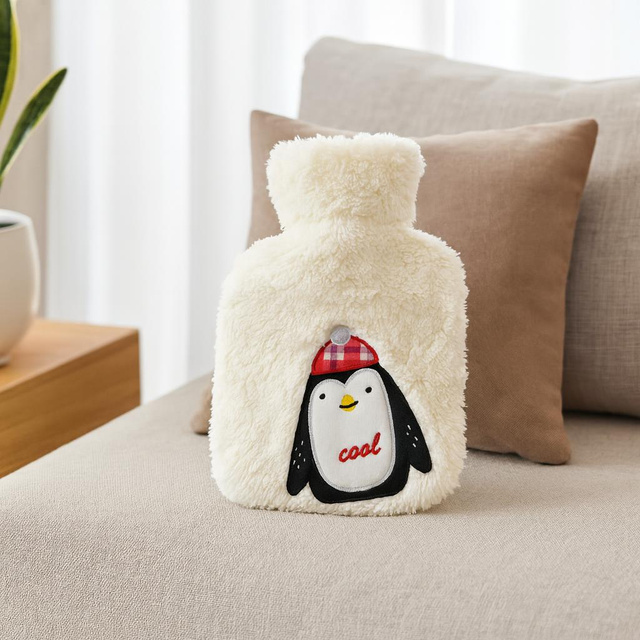 Sticlă de apă fierbinte cu model de iarnă