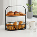Platou pentru servirea gustărilor ALBA, coș metalic cu mânere, 24 x 15 x 25 cm