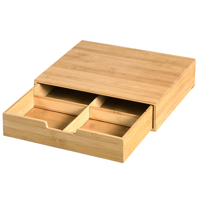 Suport pentru capsule de cafea din bambus 34 x 31 cm, Kesper