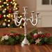 Candelabru cu cinci brațe, argintiu, 30 cm, model 2