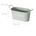 Jardiniera de flori pentru balcon Lingo, zincat, lung, 20 x 8,5 x 9,5 cm