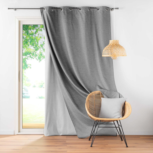 Perdea cu inele cu un strat adaugat opac, doua straturi, 140 x 260 cm