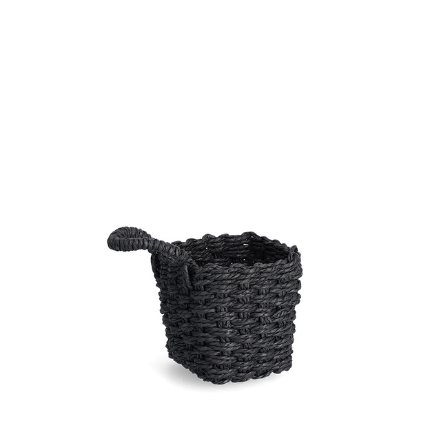 Set 2 cosuri depozitare cu maner, hartie impletita