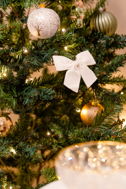 Fundite pentru brad, stofa, 3 bucati, 10 x 9 cm